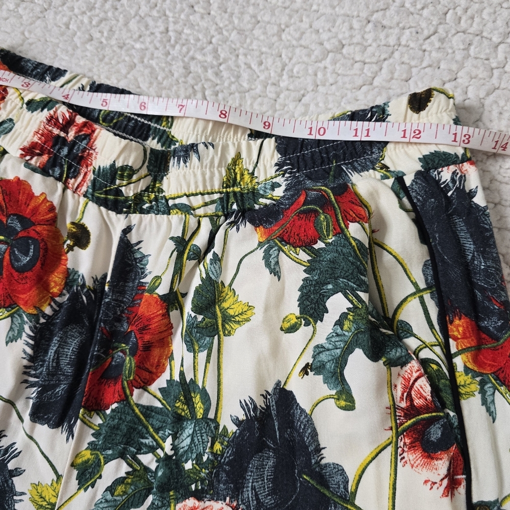 H&M Wide Leg Pants Floral Flowy Pull On Size 6 - Picture 12 of 12